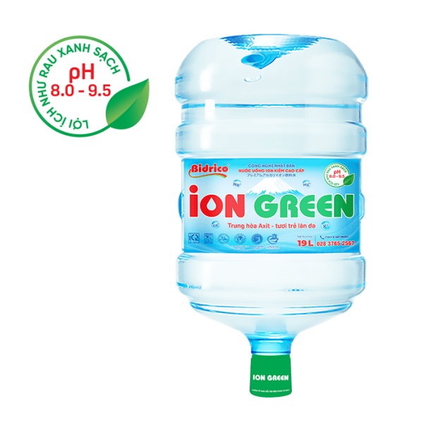 Nước ion kiềm cao cấp ion Green 19 lít (Bình úp)