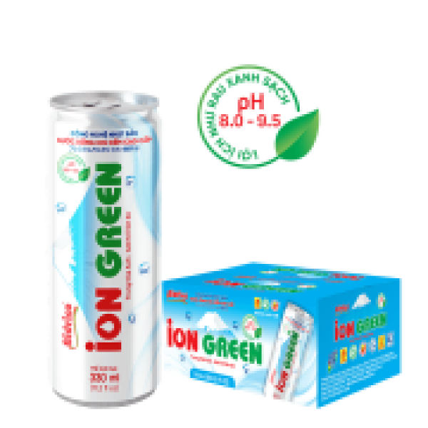 Nước ion kiềm cao cấp ion Green lon 330ml