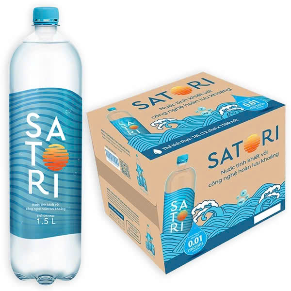 Nước Satori 1.5L (Thùng 12 chai)