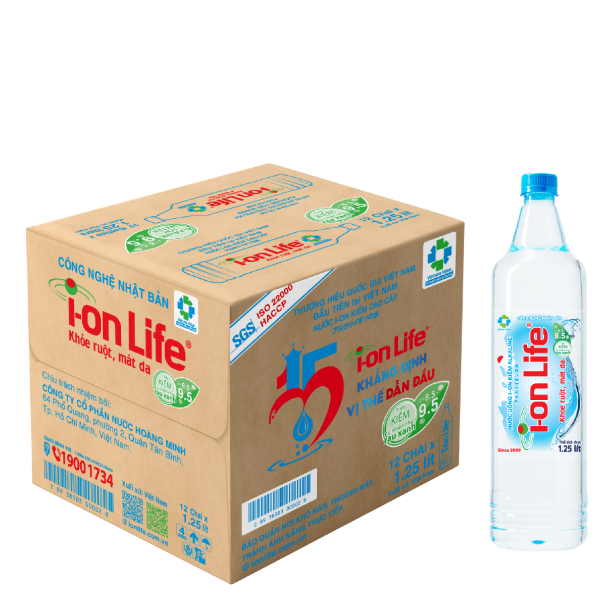 Nước i-on Life 1.25L (Thùng 12 chai)