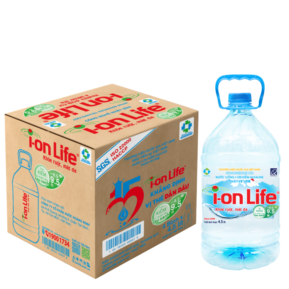 Nước i-on Life 4.5L (Thùng 4 chai)