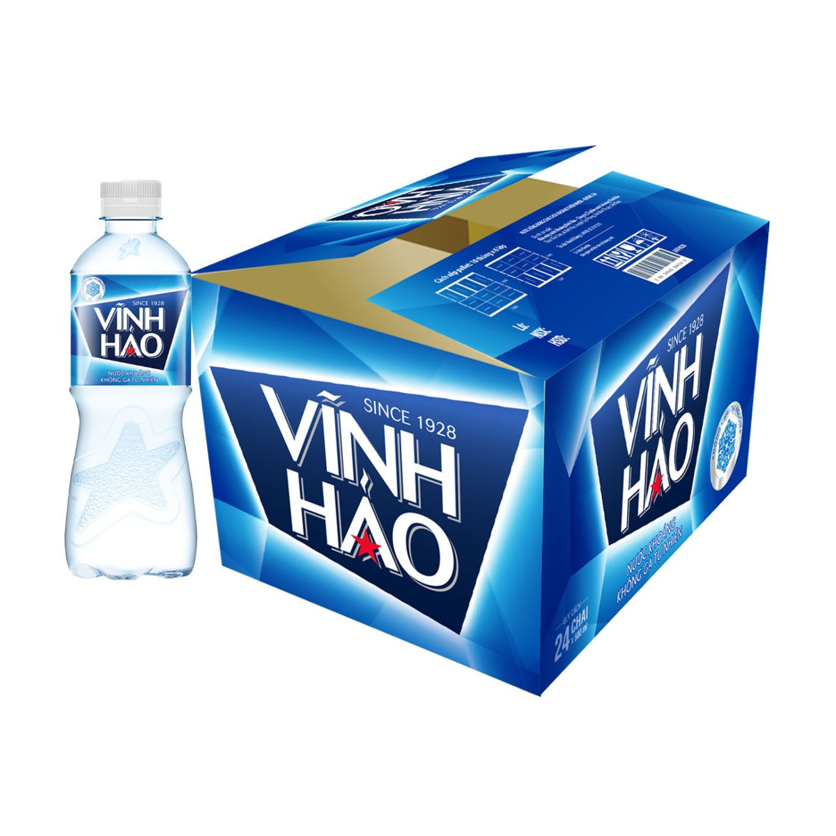 Nước khoáng Vĩnh Hảo 350ml (Thùng 24 chai)