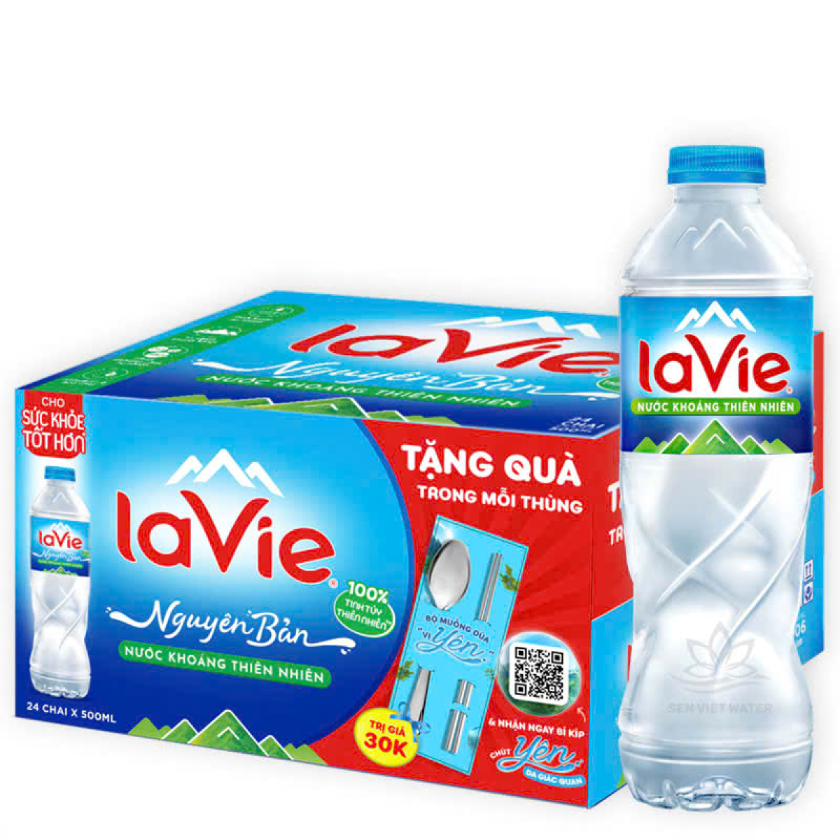 Nước khoáng thiên nhiên Lavie 500ml (Thùng 24 chai)